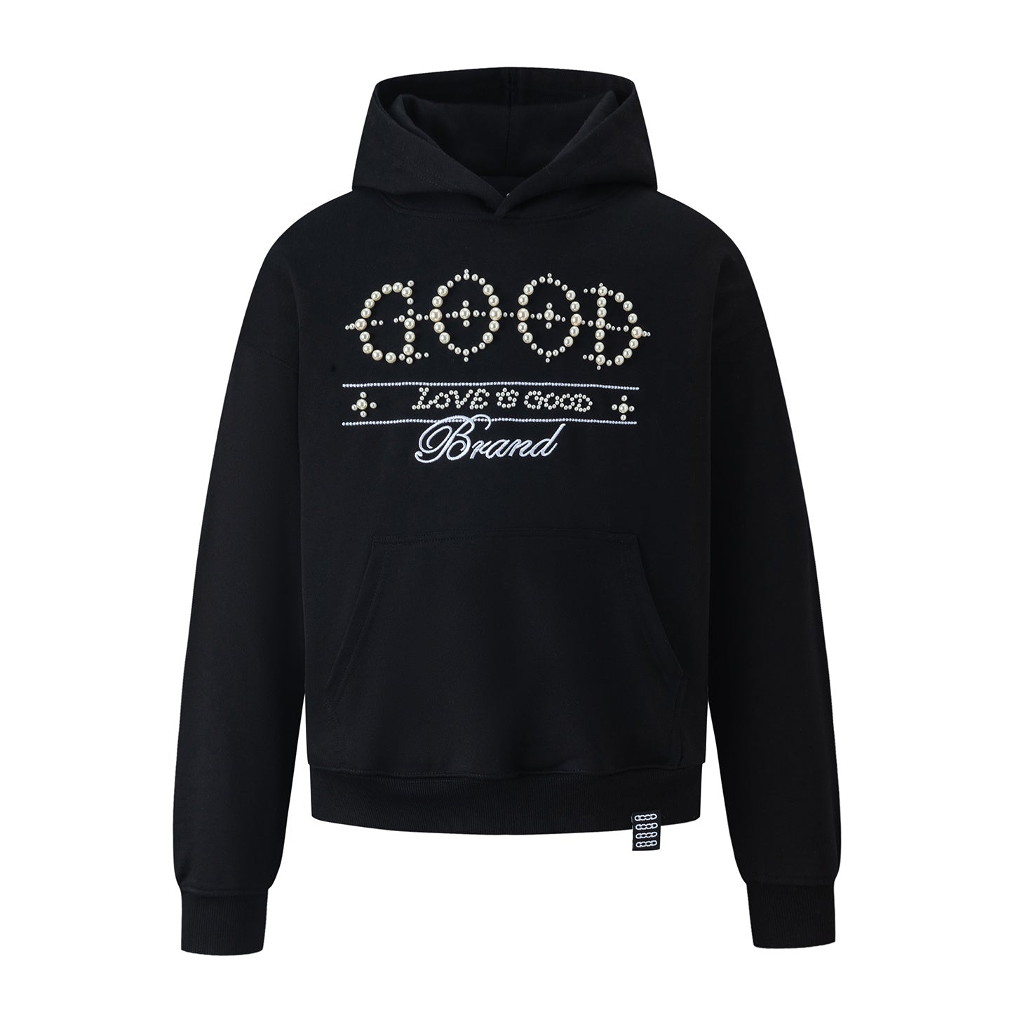 Pearl GOOD Letter Black Hoodie