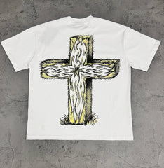 Hellstar The Path To Paradise Twin Goats White Tee