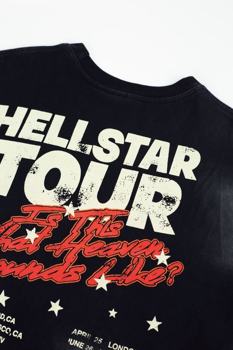 Hellstar Records Flame Script Vintage Washed Tee