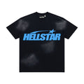 Hellstar Classic Logo Black Blue Vintage Tee
