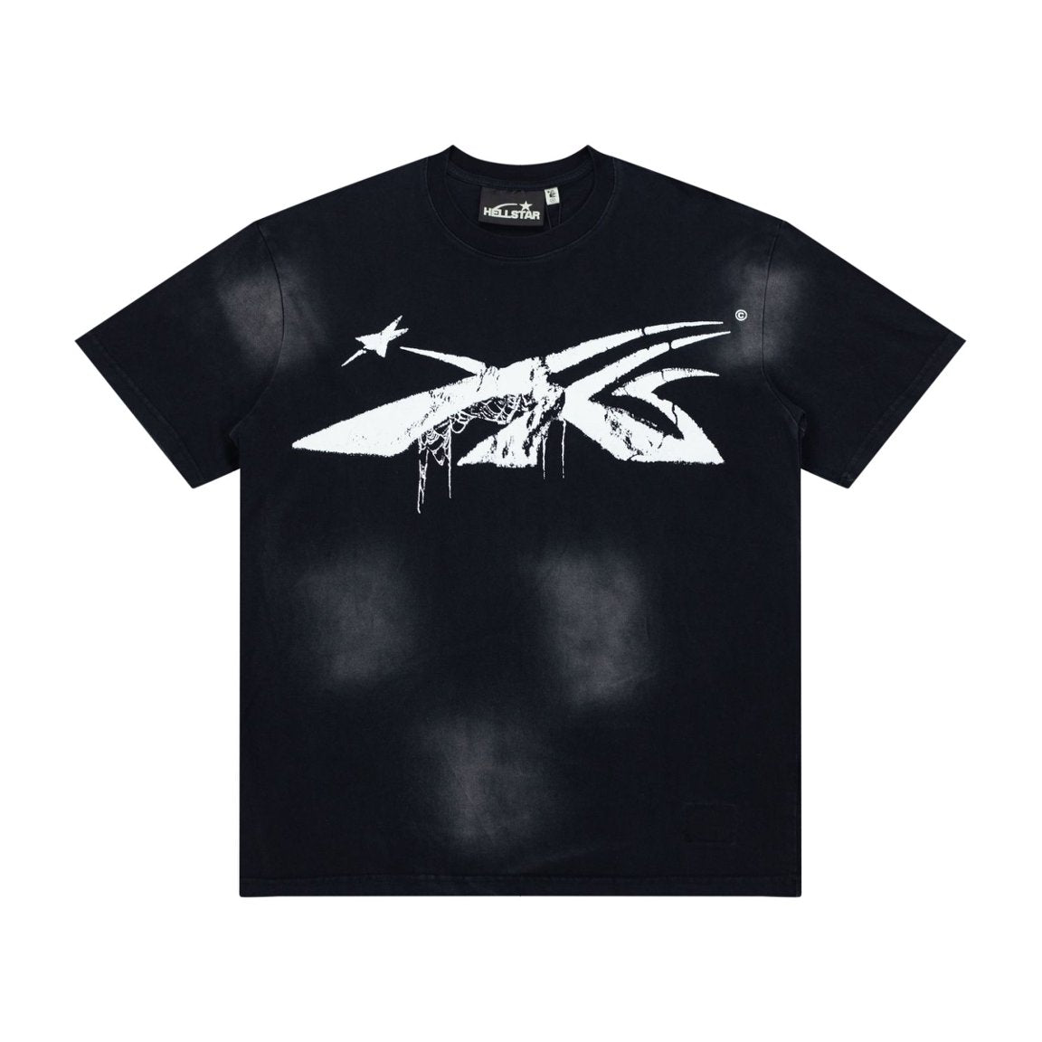 Hellstar Grunge Claw Star Drip Vintage Washed Tee