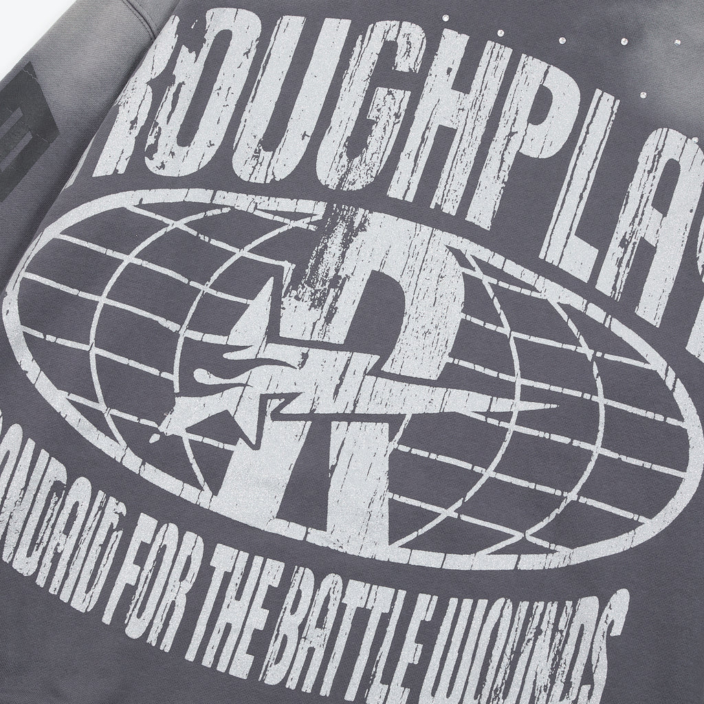 ROUGHPLAY Statue Portrait Washed Graphic Hoodie