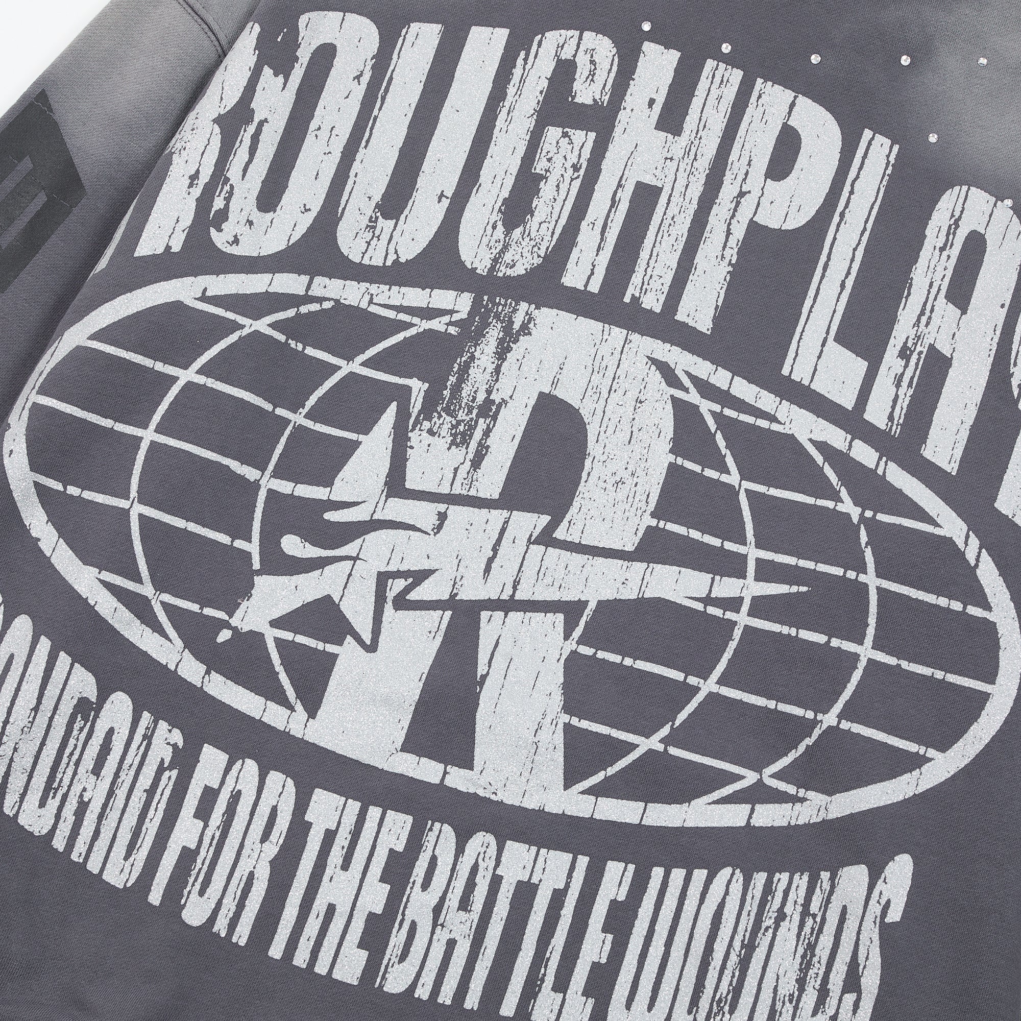 ROUGHPLAY Statue Portrait Washed Graphic Hoodie