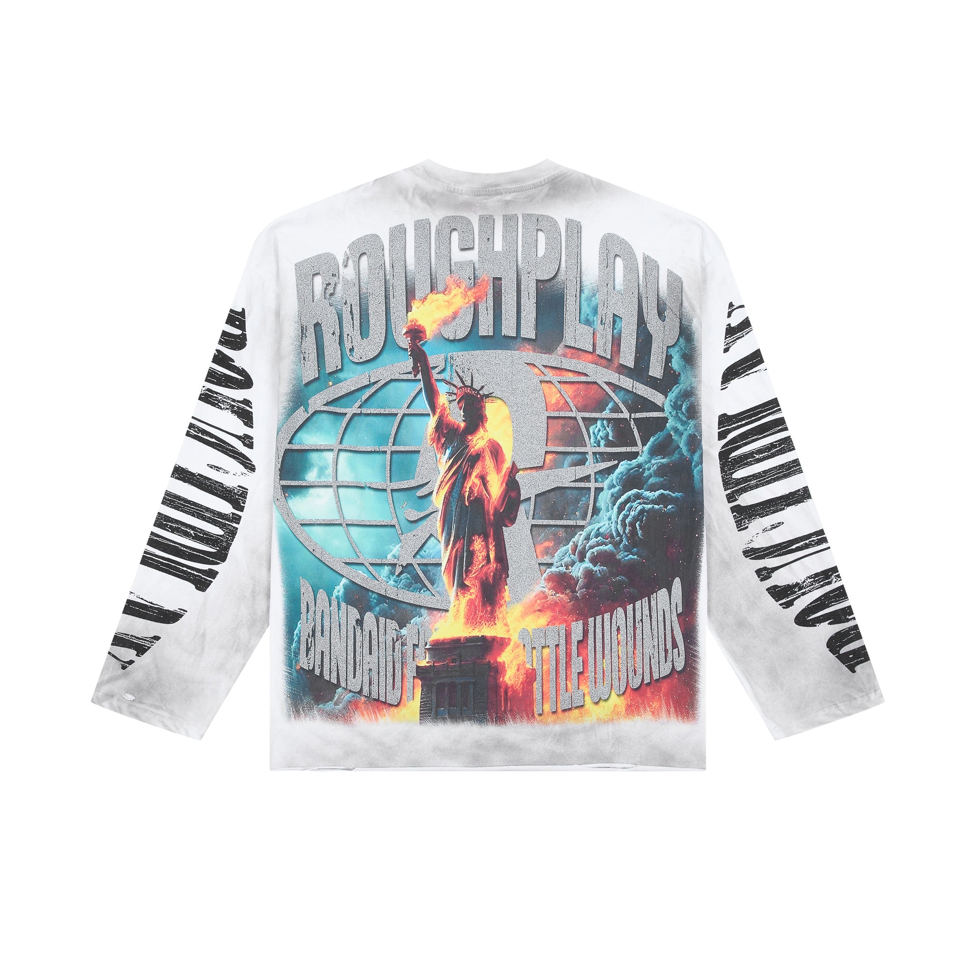 ROUGHPLAY Reversed Statue Of Liberty Vintage Long Sleeve Tee