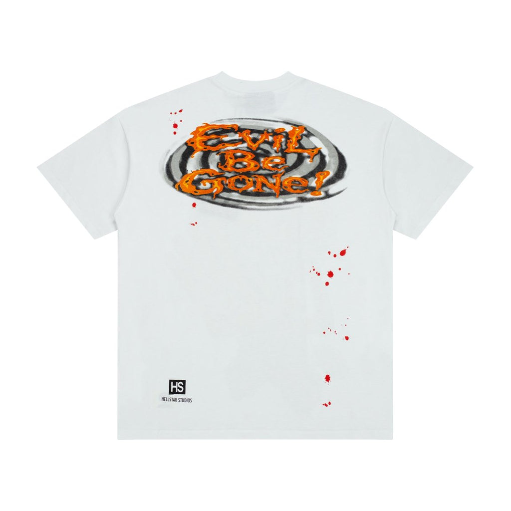 Hellstar Palm Eye Freak Monster White Vintage Graphic Tee