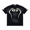 Hellstar Alien Outline Logo Vintage Washed Tee