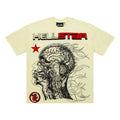 Hellstar Anatomical Brain Skull Cream Yellow Tee