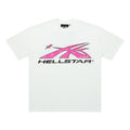 Hellstar Pink Arrow Star Logo White Tee