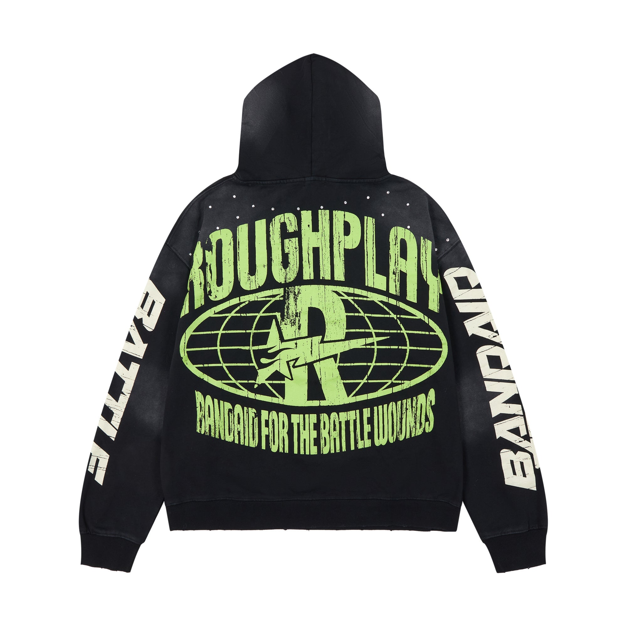 ROUGHPLAY Masked Statue Vintage Washed Graphic Hoodie