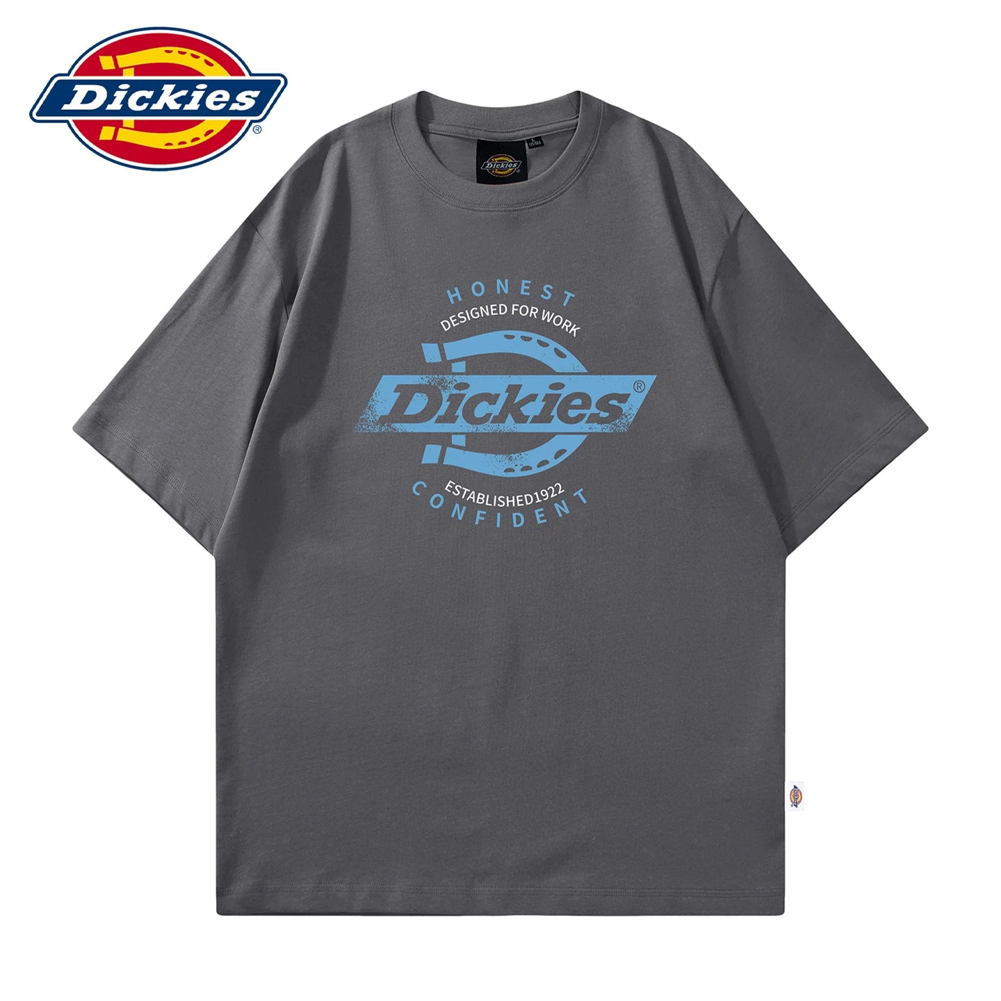 Dickies帝酷适夏季柔软短袖T恤男士圆领薄款印花体恤宽松半袖衫Y