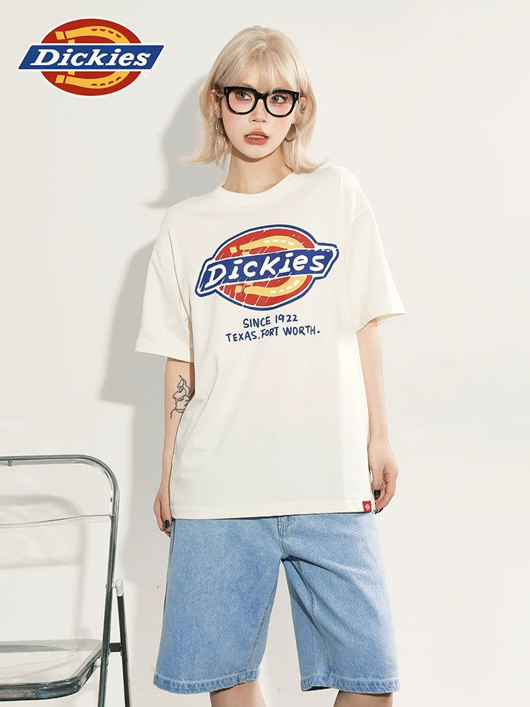 Dickies帝酷适26夏新经典大三色logo印花短袖T恤男女情侣上衣YHJ