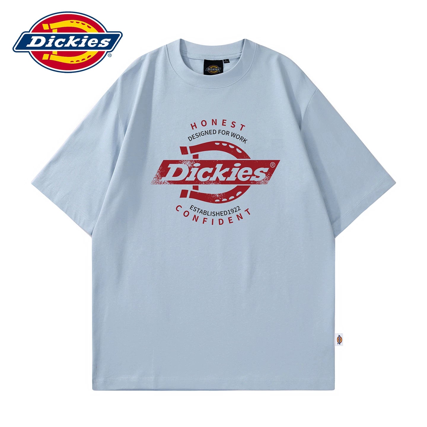 Dickies帝酷适夏季柔软短袖T恤男士圆领薄款印花体恤宽松半袖衫Y