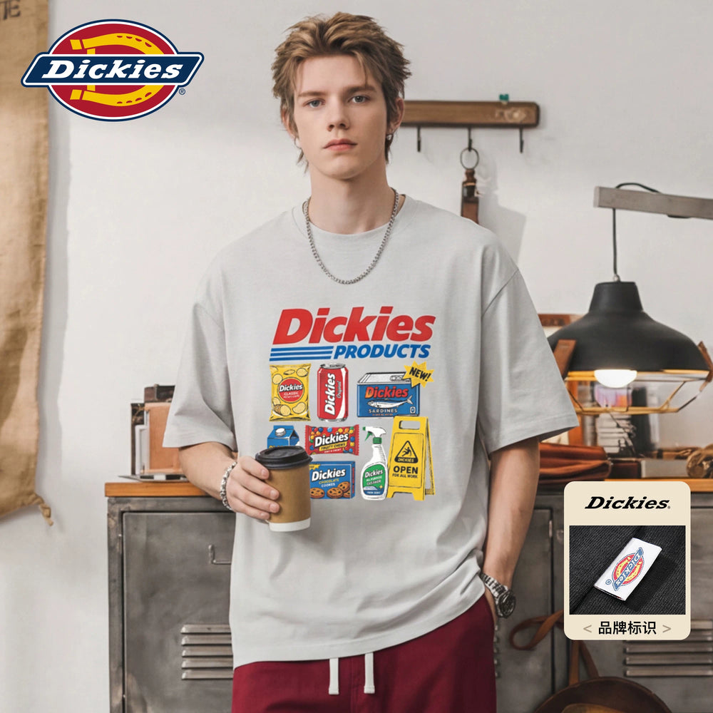 Dickies帝酷适美式趣味印花短袖t恤男潮牌半袖上衣街头百搭体恤M