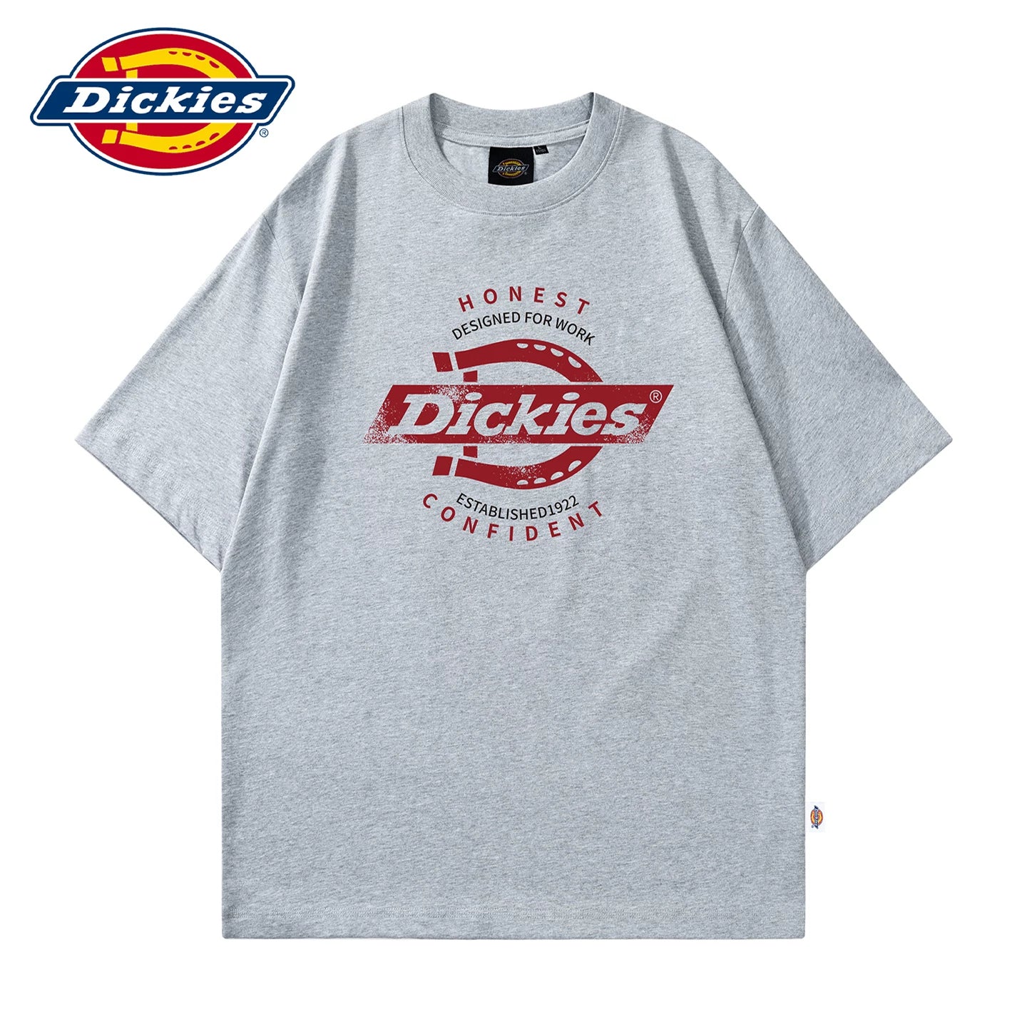 Dickies帝酷适夏季柔软短袖T恤男士圆领薄款印花体恤宽松半袖衫Y