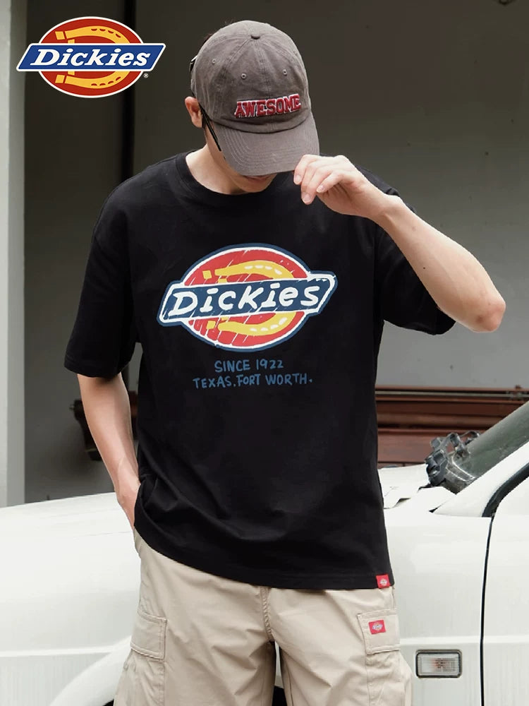 Dickies帝酷适26夏新经典大三色logo印花短袖T恤男女情侣上衣YHJ