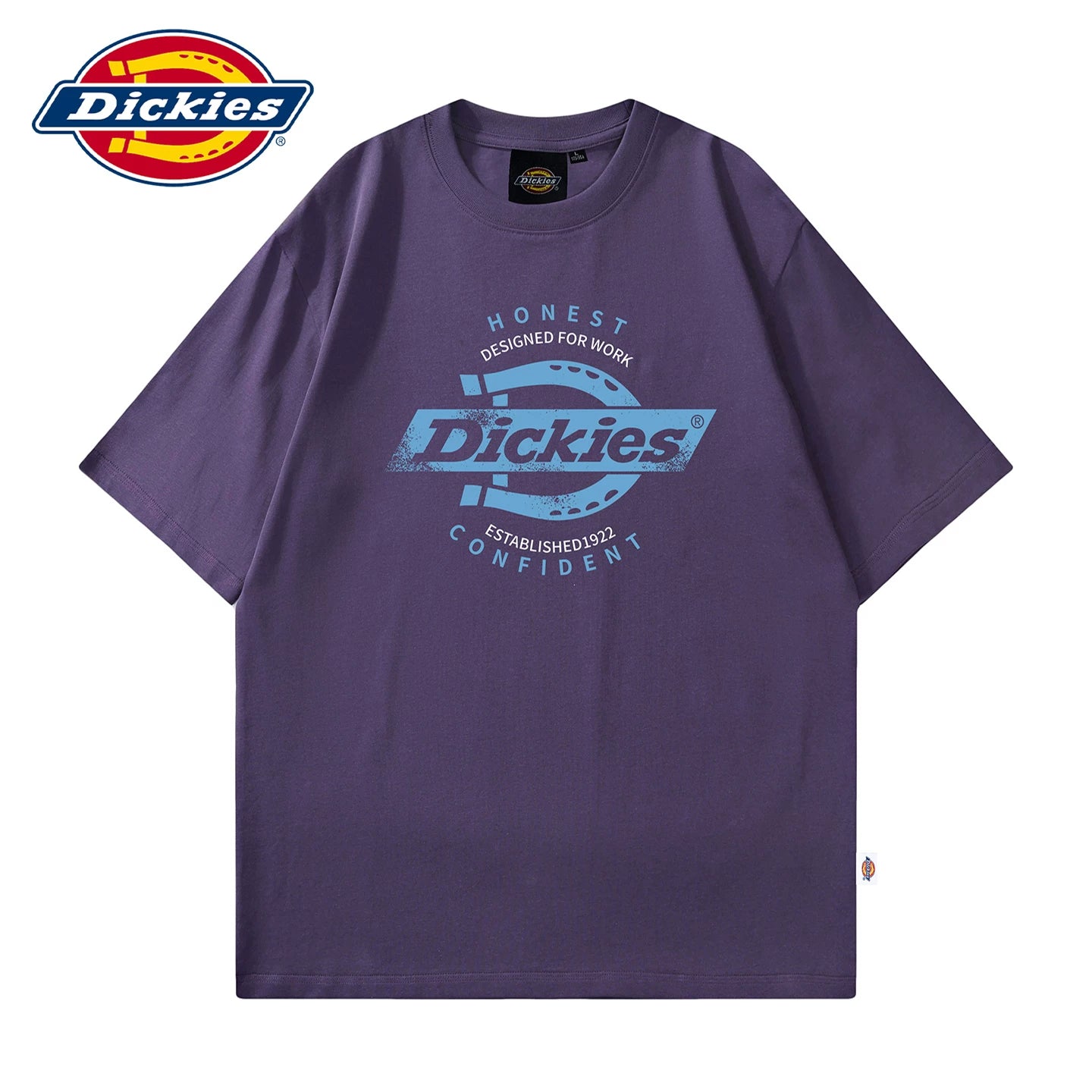 Dickies帝酷适夏季柔软短袖T恤男士圆领薄款印花体恤宽松半袖衫Y