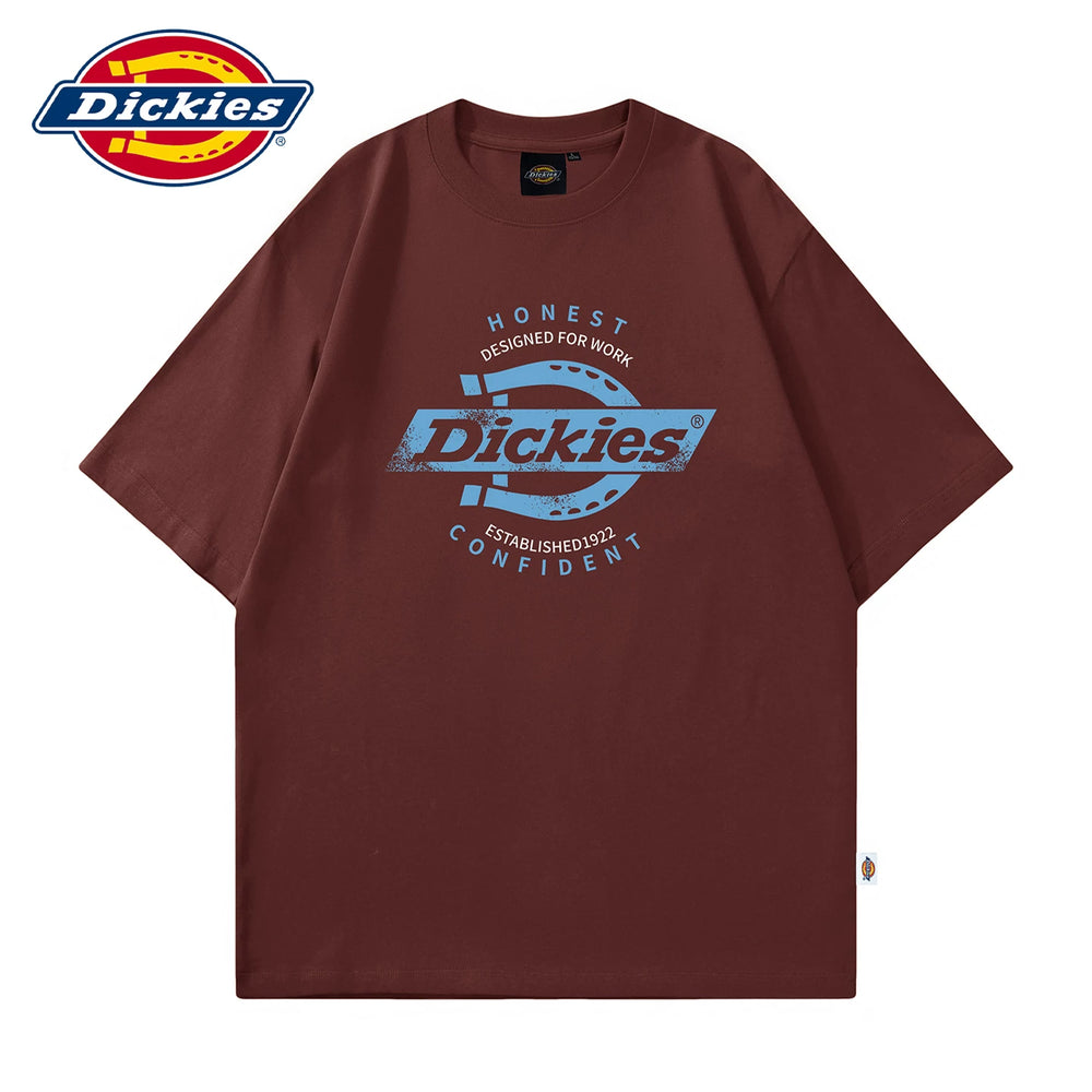 Dickies帝酷适夏季柔软短袖T恤男士圆领薄款印花体恤宽松半袖衫Y