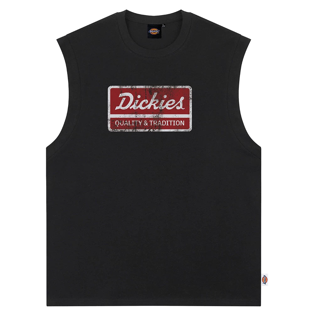 Dickies帝酷适纯棉工字背心男夏季美式简约高级字母印花清爽上衣M