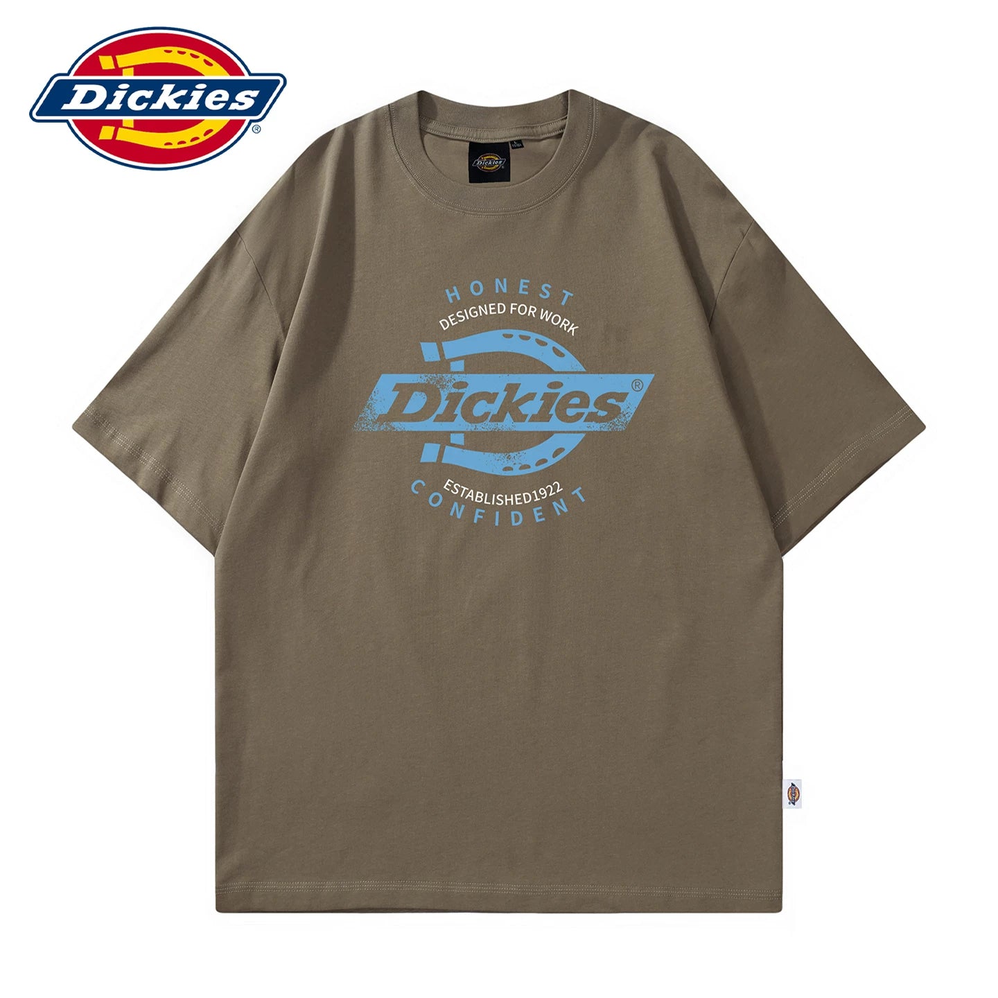 Dickies帝酷适夏季柔软短袖T恤男士圆领薄款印花体恤宽松半袖衫Y