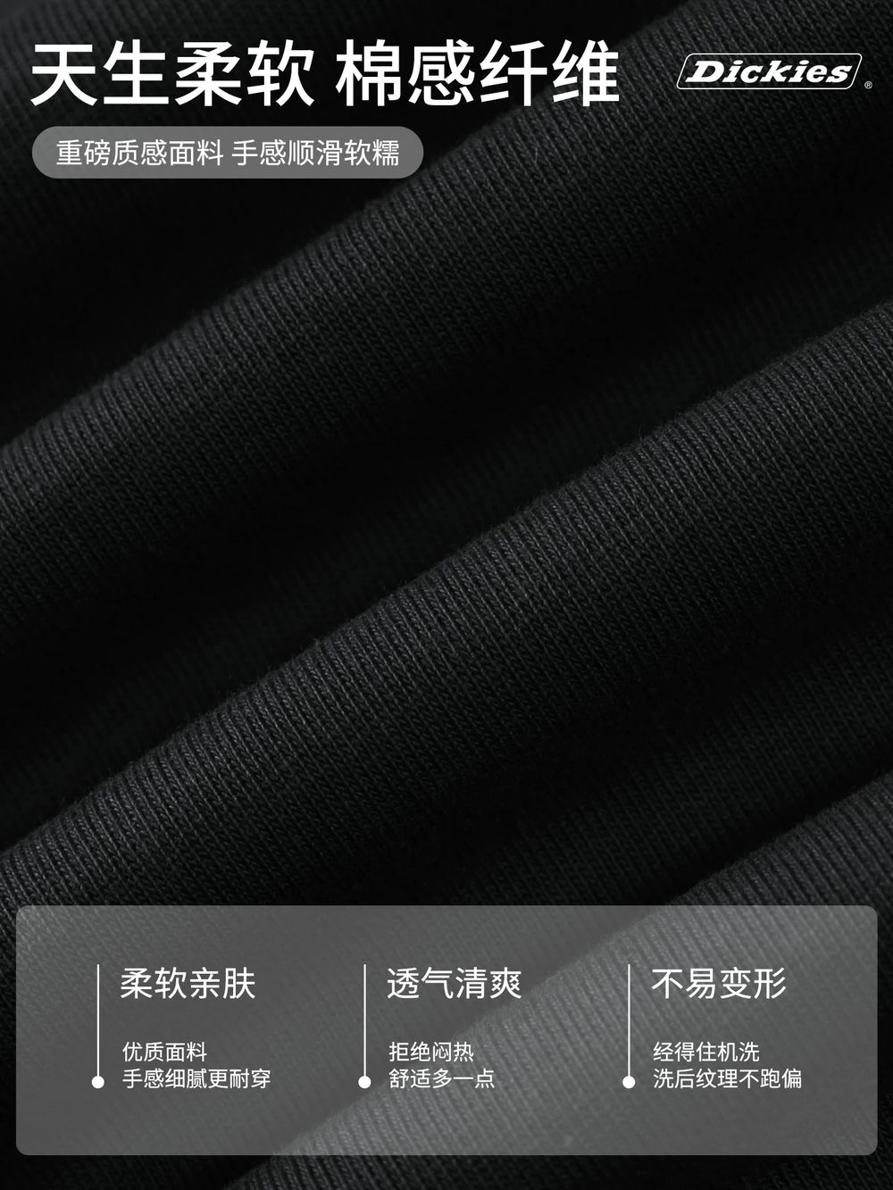 Dickies帝酷适夏季柔软短袖T恤男士圆领薄款印花体恤宽松半袖衫Y