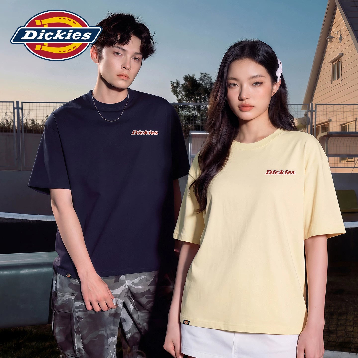 Dickies短袖男款2026新款夏季简约中性情侣装夏装高品质纯棉半袖A