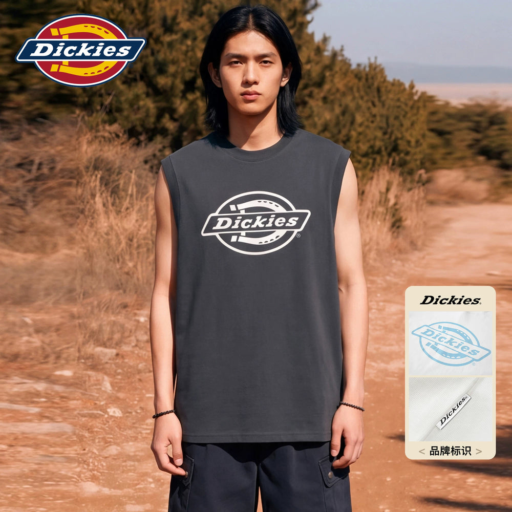 Dickies帝酷适纯棉无袖T恤男夏季外穿坎肩背心休闲运动情侣上衣M