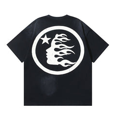 Hellstar Circle Flame Face Logo Tee & Shorts Set
