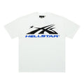 Hellstar Rocket Star Blue Logo White Tee