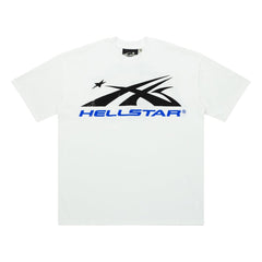 Hellstar Rocket Star Blue Logo White Tee