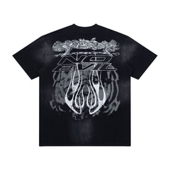 Hellstar No Evil Hear See Speak Skull Hands Vintage Washed Tee