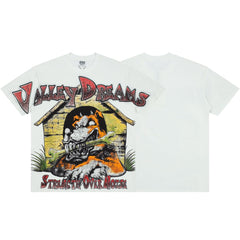 Valley Dreams Strength Over Noise Demon Dog Vintage Graphic Tee
