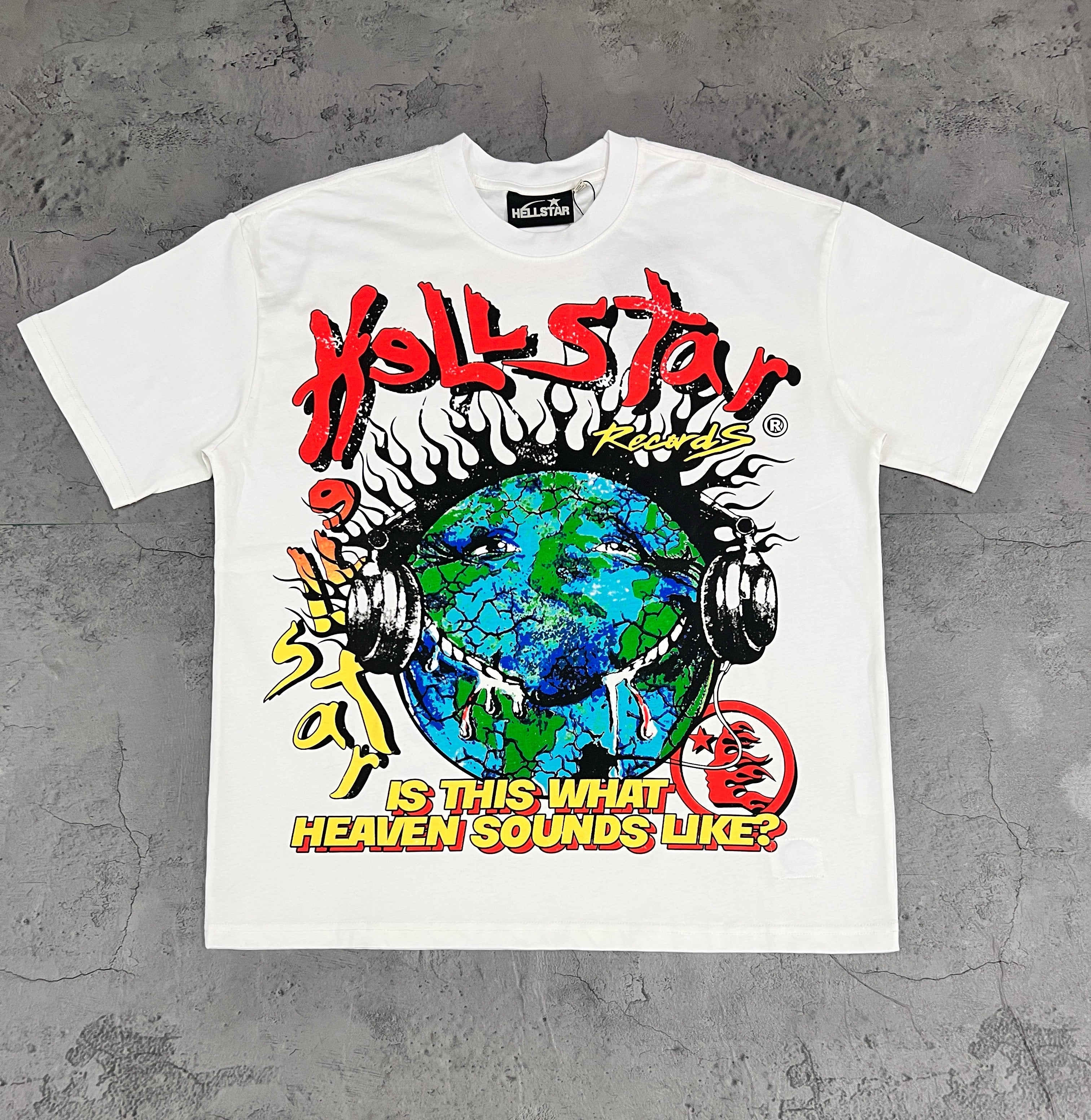 Hellstar Records Earth Headphone White Tee