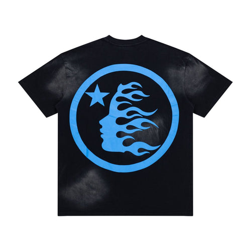 Hellstar Classic Logo Black Blue Vintage Tee