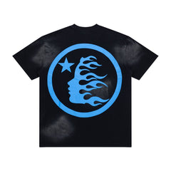 Hellstar Classic Logo Black Blue Vintage Tee