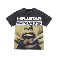 Hellstar Sports Distorted Mouth Vintage Washed Destroyed Tee