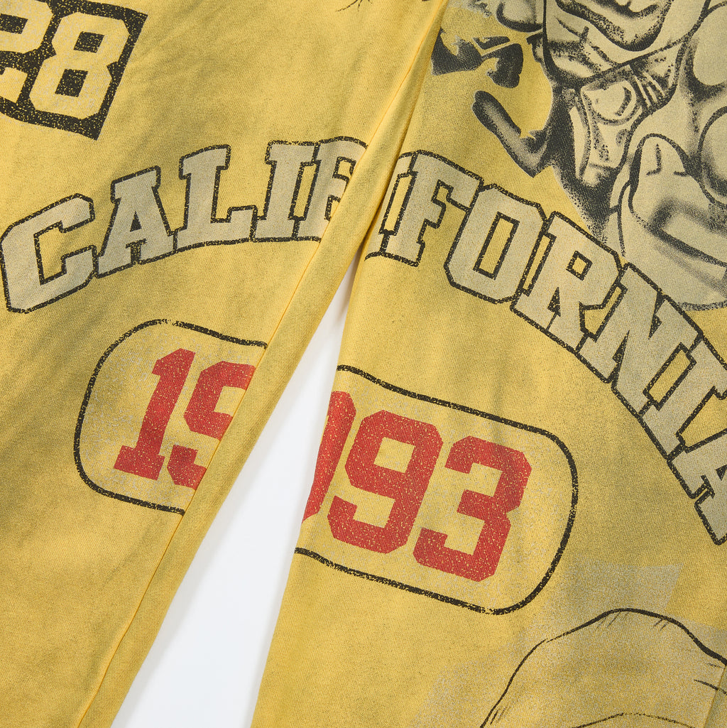 DUAA Clown California Yellow Vintage Straight Sweatpants