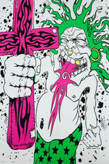Hellstar Colorful Clown Cross Front & Back Print White Tee