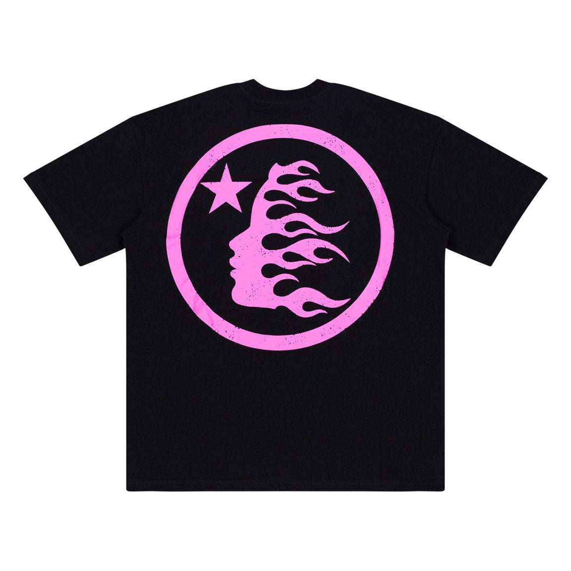 Hellstar Pink Shooting Star Logo Black Tee