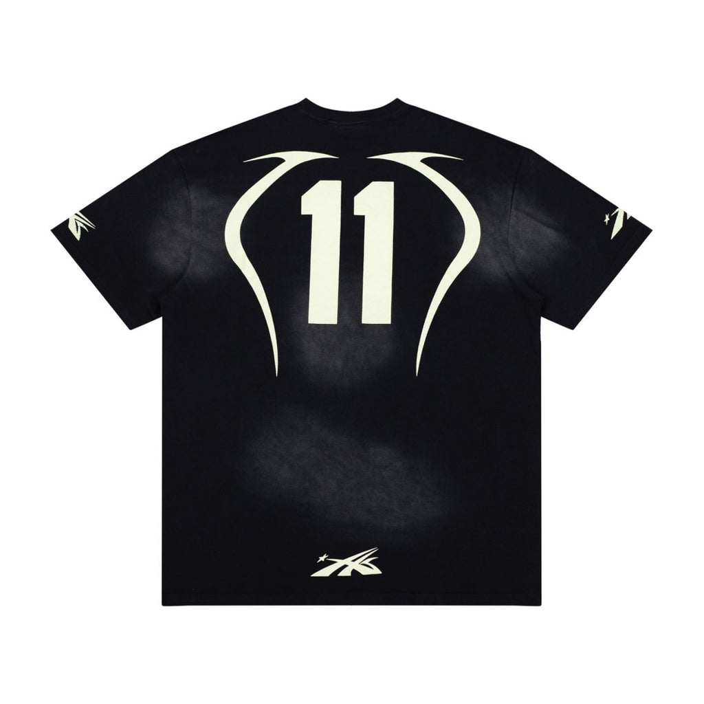 Hellstar Alien Outline Logo Vintage Washed Tee