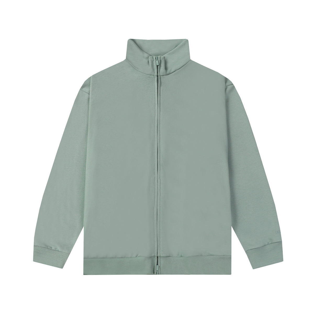 ESSENTIALS Fear Of God Sage Green Half Zip Mock Neck Sweatshirt