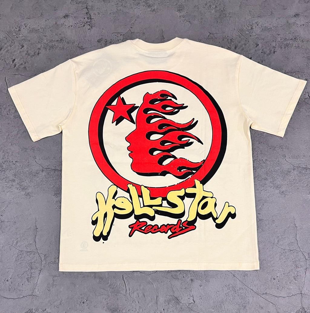 Hellstar Records Earth Headphone Cream Tee