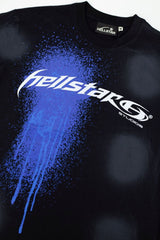 Hellstar Blue Splash Drip Double Sided Vintage Washed Tee