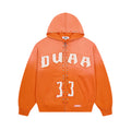 DUAA Gothic Letter 33 Rhinestone Orange Zip Up Hoodie