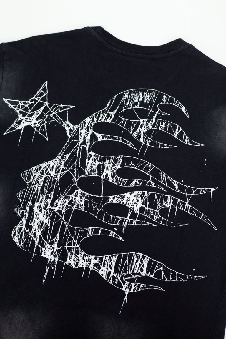 Hellstar Grunge Claw Star Drip Vintage Washed Tee