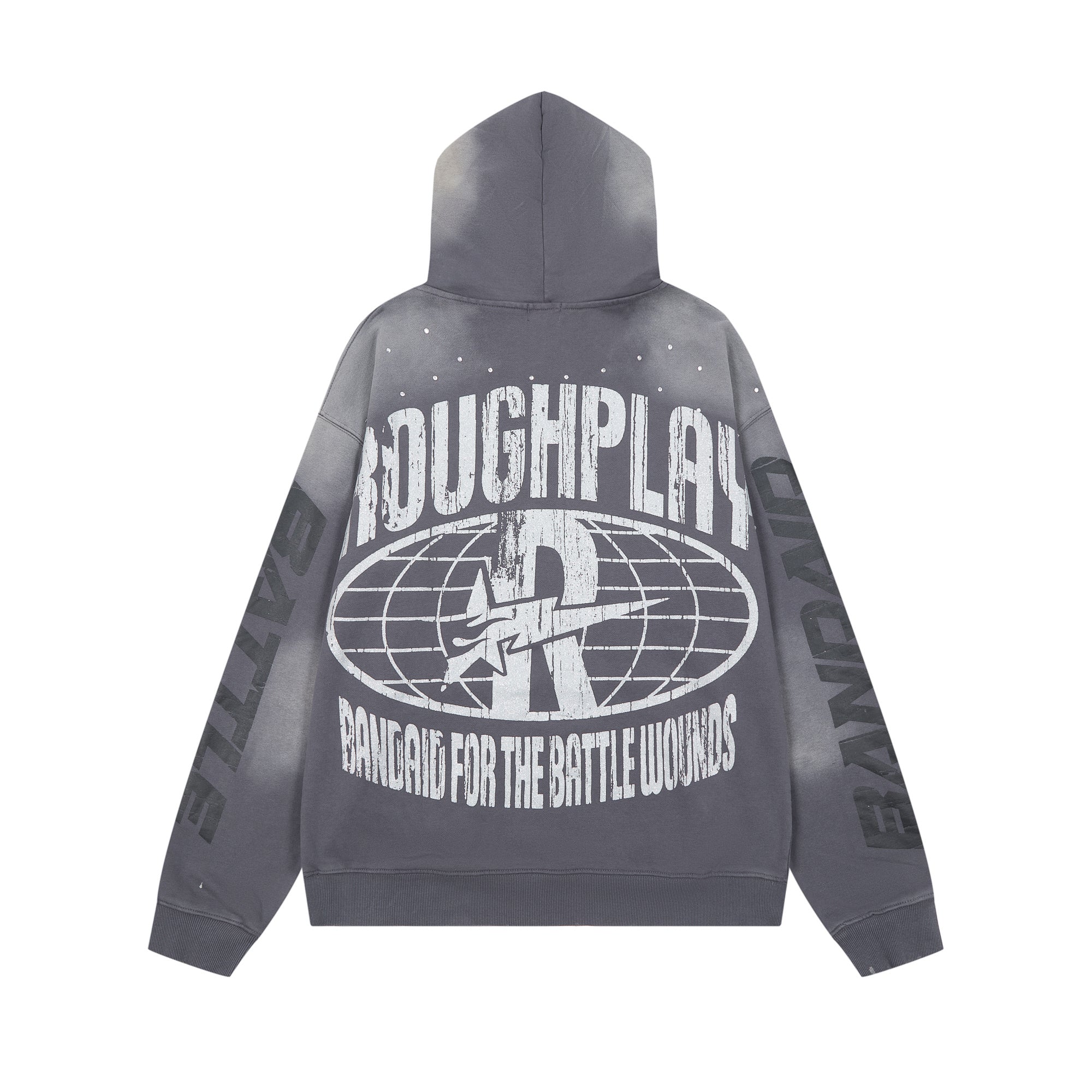 ROUGHPLAY Statue Portrait Washed Graphic Hoodie