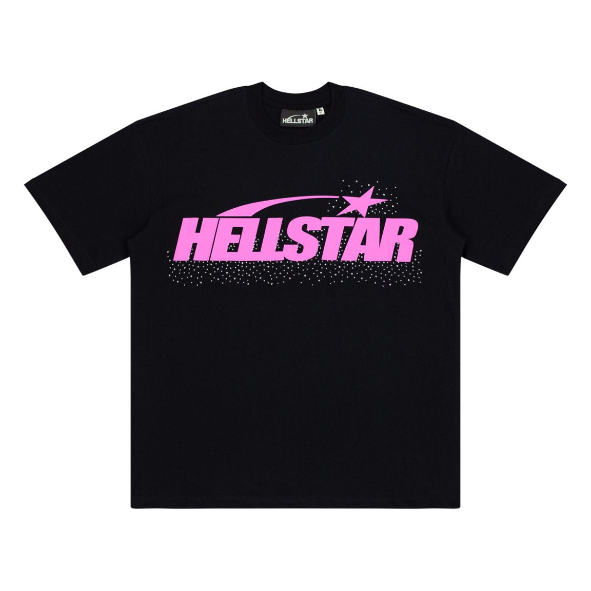 Hellstar Pink Shooting Star Logo Black Tee