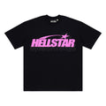 Hellstar Pink Shooting Star Logo Black Tee