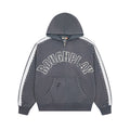 ROUGHPLAY Studded Stripe Vintage Zip-Up Hoodie