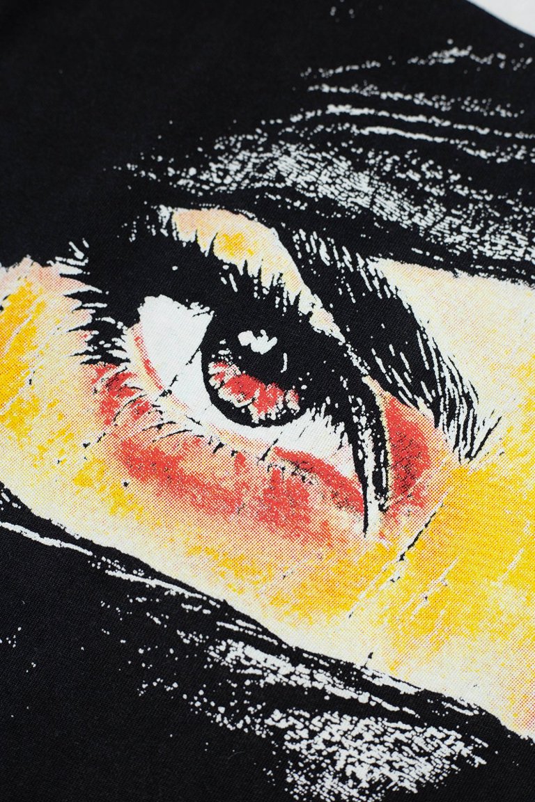Hellstar Sports Balaclava Eyes Washed Black Tee