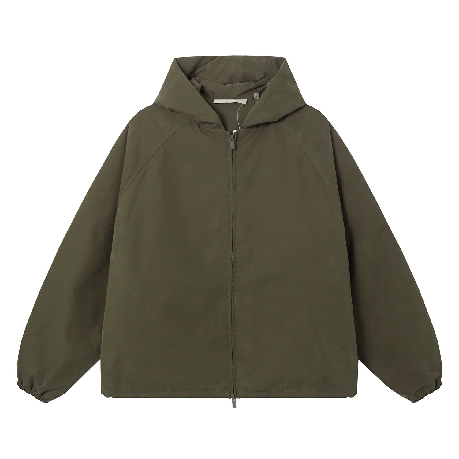 ESSENTIALS Fear Of God Olive Hooded Windbreaker Jacket